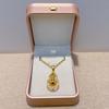 Wei Xue Vergoldete drehbare Kürbis-Anhänger Halskette mit Diamanten - Elegantes Geschenk für Freundin