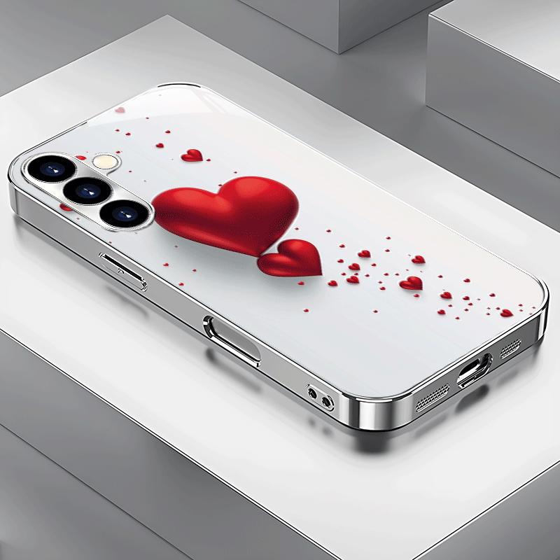 

Гальванизированный золотой новый чехол для телефона для Samsung Galaxy S26 Ultra S25 Plus S24 S23 S22 fe закаленное стекло Художественные текстурные узоры For Galaxy S26