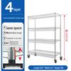 4-Tier Stainless Steel Slanted Mesh Storage Cart