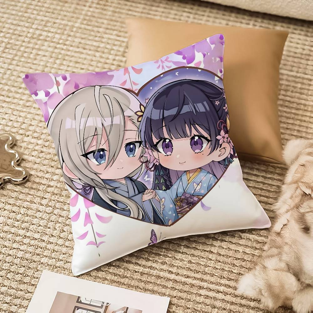 Anime Kwaii My HHappy Marriage Pillow Case Antidustmite Invisible Zipper Sofa Bed
