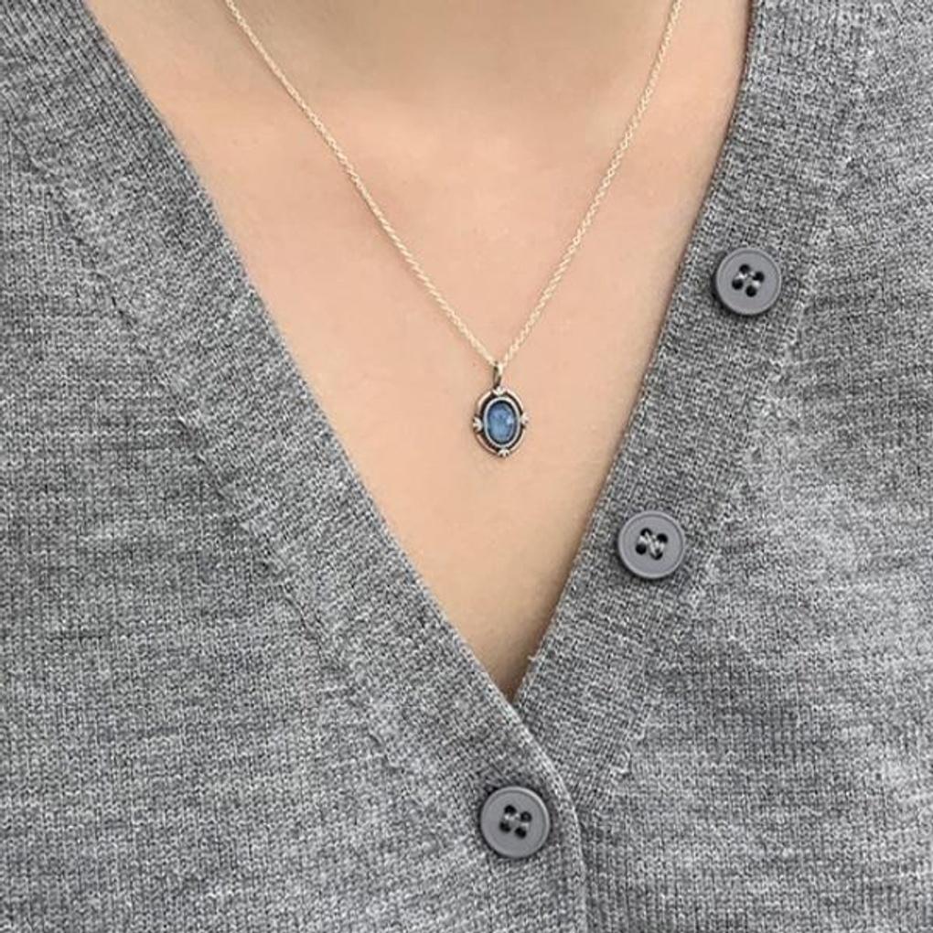 Women's Daily Accessory Chalcedony Gemstone Necklace