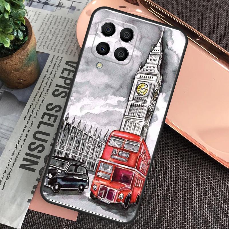 London Red Bus Big Ben Case For Samsung Galaxy M32 M31 M12 M52 M13 M33 M53 M11 M51 M15 M55 M14 M34 M54 M20 M30s