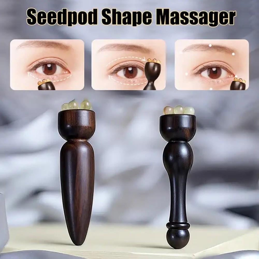 Five Beads Design Sandalwood Lotus Seedpod Massager Guasha Face Massager Tool  Eye SPA