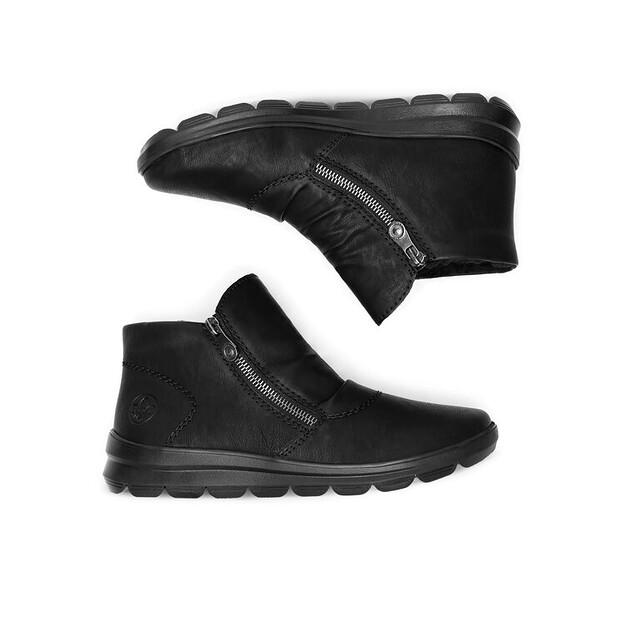 Rieker Z0051-01 Black Ankle Boots