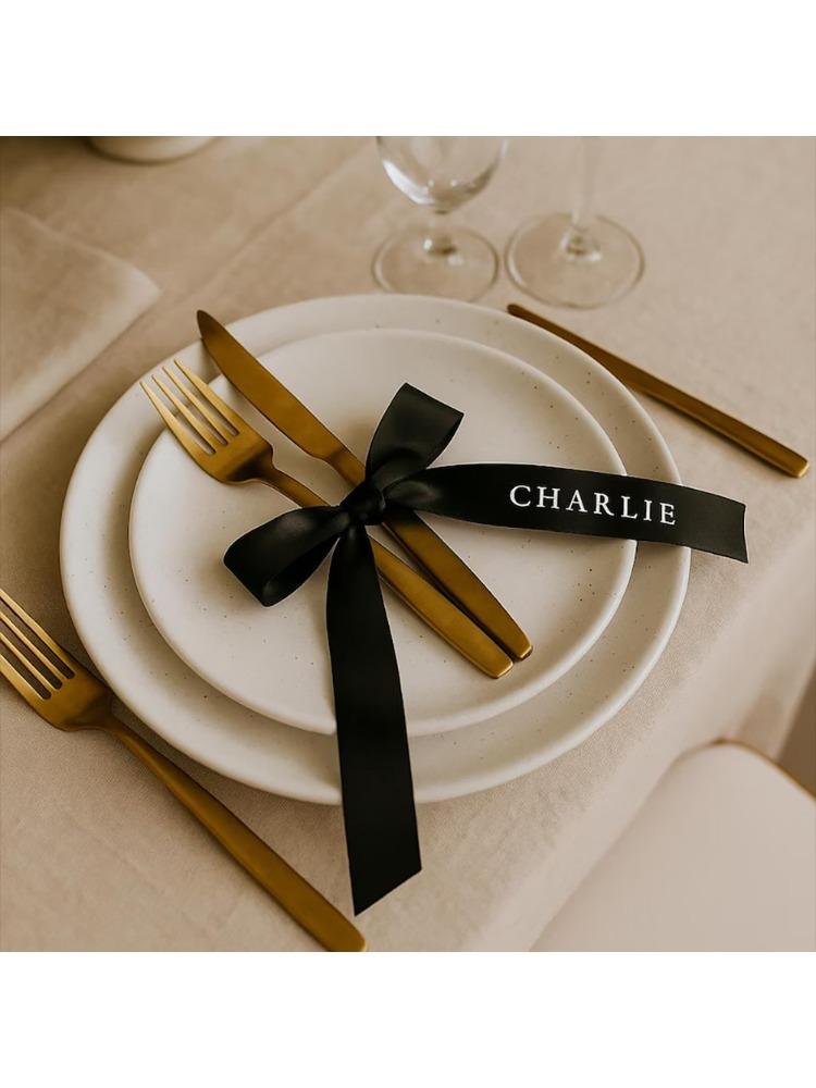 Personlig 5-delad Rosettband Fest Champagneglasband Namnlappar Platshållare Möhippa Brudtärna Bröllopsdusch Gåva