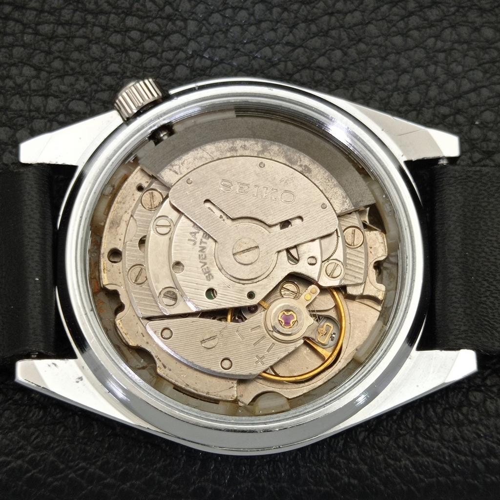 VINTAGE REFURBISHED SEIKO 5 AUTOMATIC 6309A JAPAN MENS BLACK WATCH a441107-4 Sk-a441107
