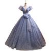 Elegant Blue Evening Gown for Women - Spring 2026