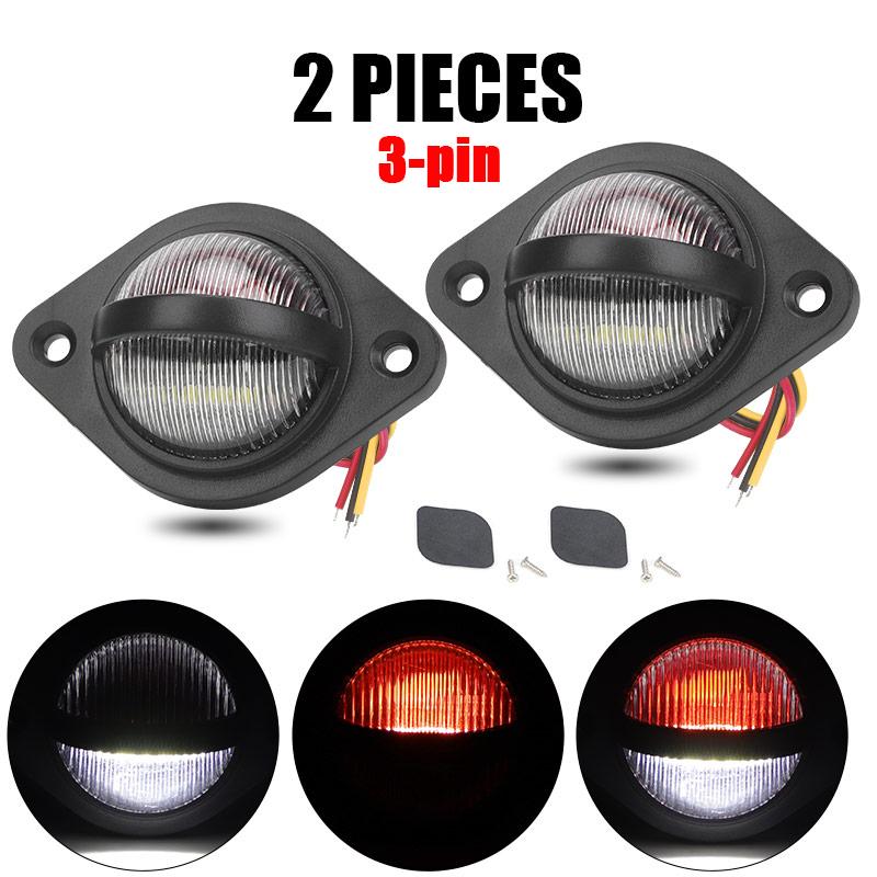 Universal LED License Plate Tag Lights Lamp for MAN Truck Trailer Car Lorry Camper Van RV Pickup SUV ATV UTV Indicator 12V 24V