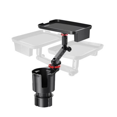 Car Drink Holder with Adjustable Smartphone Easy Convenient Storage for Drinks and Food Tray, Height, Holder, Stable, Installation, Multifunctional,