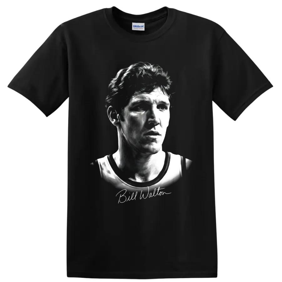 Bill Walton Basketball Player Portrait T Shirt Vintage Sports Fan Graphic Tee