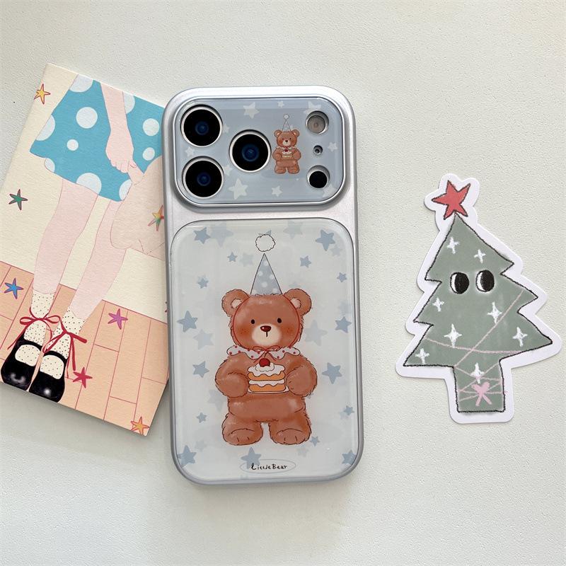 

Cute Anime Bear & Stars iPhone Case for 17/16 Pro Max/15/14 - New Style iPhone 14 Pro