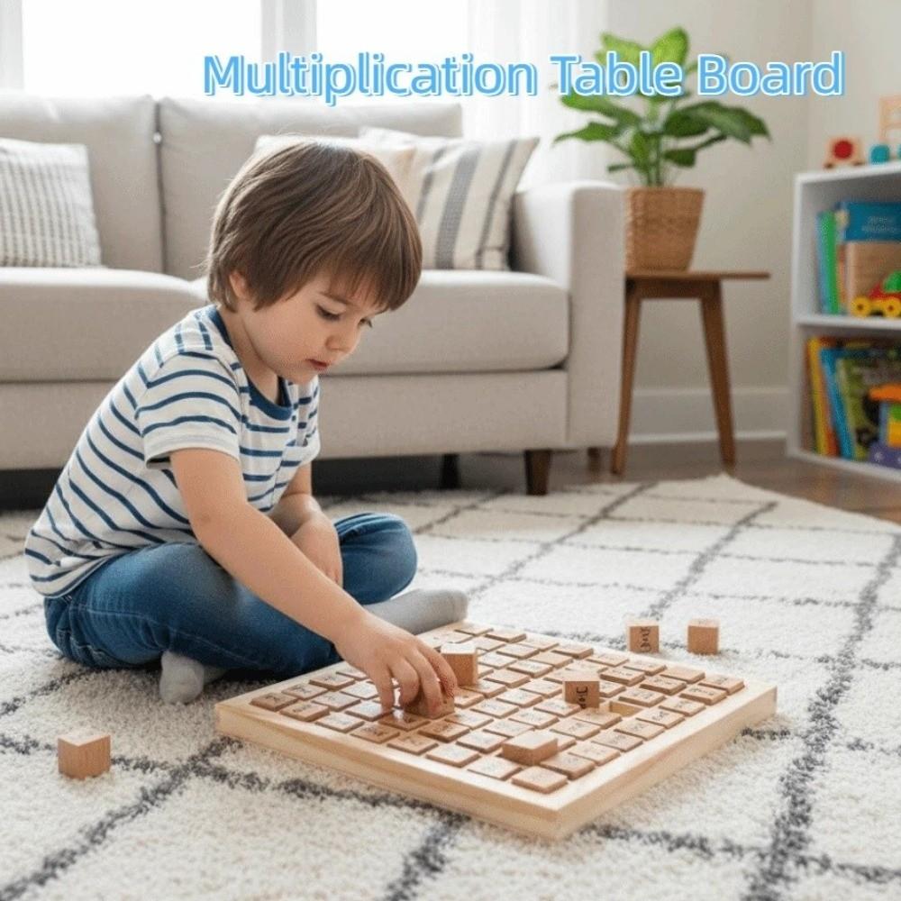Wooden Multiplication Table Board Interactive Puzzle Learning Toy Math Education Toy  Learning