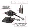 Refrigerator Lock and Black Combination (black Padlock).