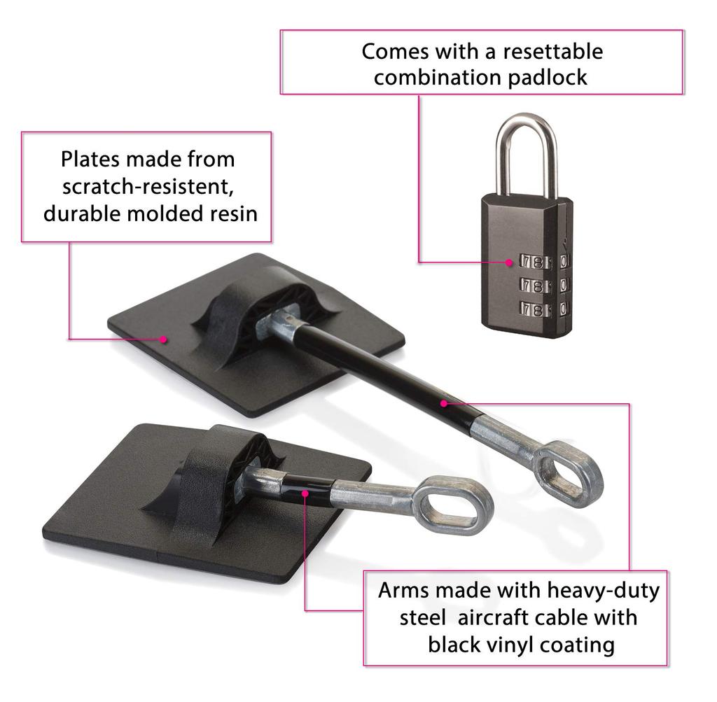 Refrigerator Lock and Black Combination (black Padlock).