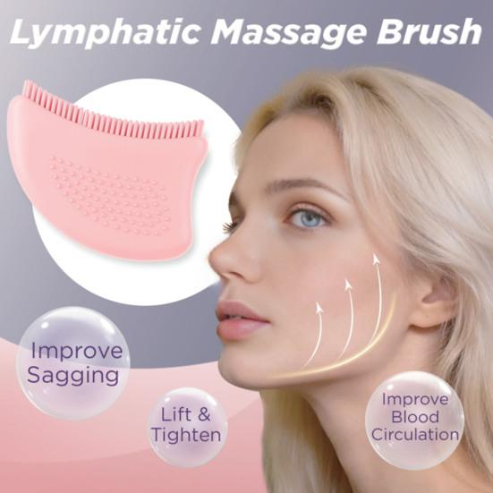 1/2Pcs Lymphatic Contour Face Brush Chin Face Neck Sculpting Reduce Puffiness Lymphatic Drainage Massager Brush Ergonomic Fatigue Relief Facial Care