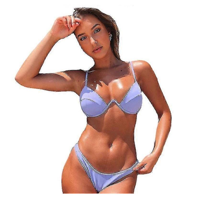 Celebrity Same Hard Tight Elastic Swimsuit With Steel Ring Summer Women's Bikini Suit P