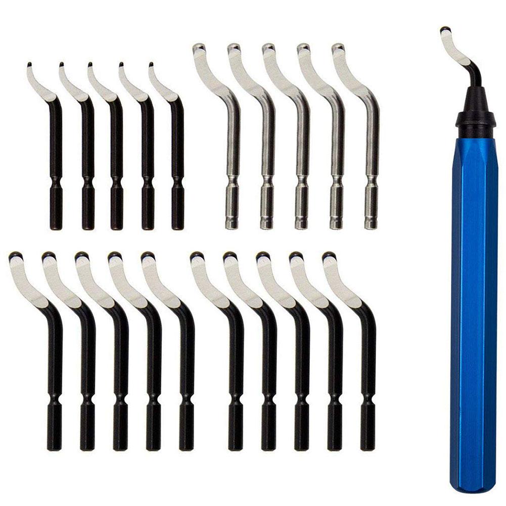20 PZ Coltello per Rifilare Raschietto Strumento per Sbavare Set di Frese per Sbavare Strumento Rimuovi Bave per Legno Plastica Alluminio Rame e Acciaio
