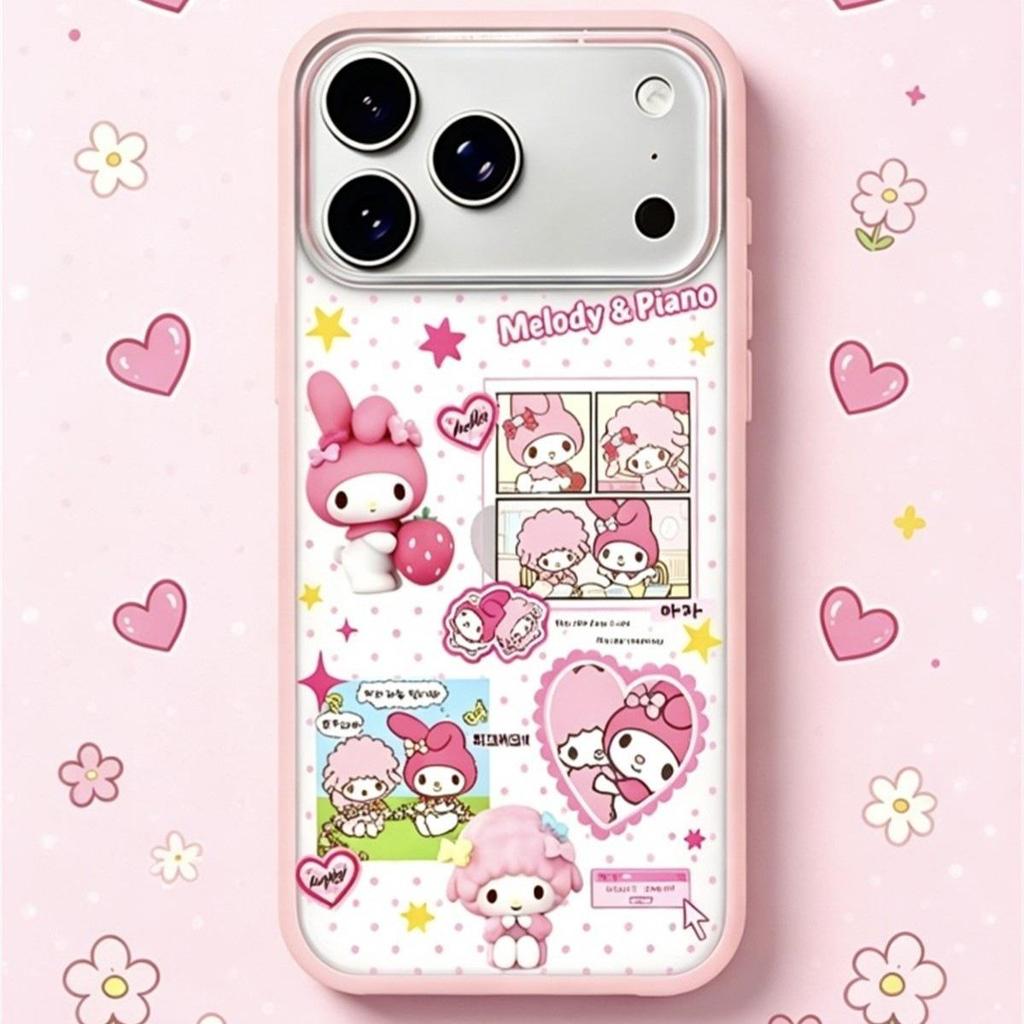 Influencer Melody Frosted Skin Feel Drop Protection Phone Case for Apple PROMAX 17/16/15/14/13.
