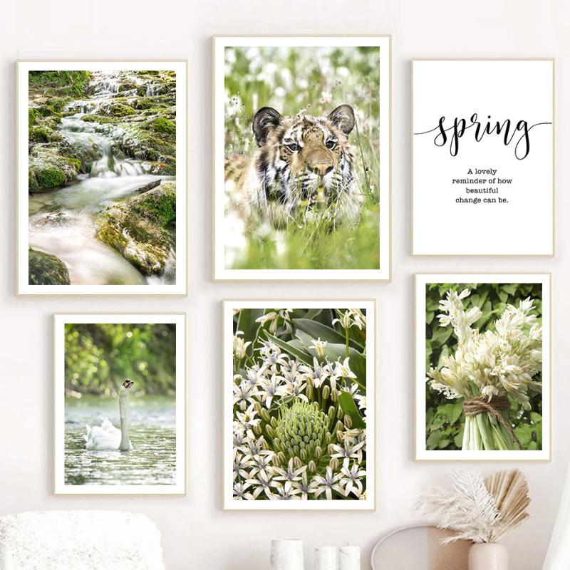 

Может быть настроен на стену в гостиную, холст, картина, весенний пейзаж, картина, горное озеро, лебедь, тигр, одуванчик, постер