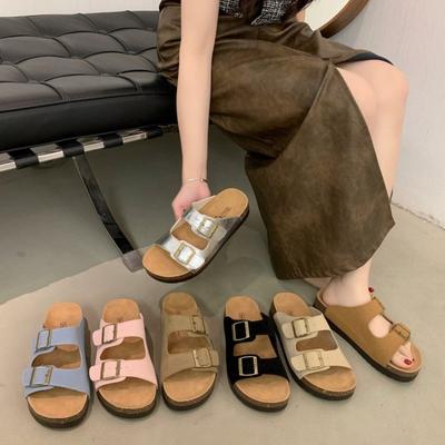 Fashion Outerwear One-word Summer Casual Flat Slippers Seaside Vacation Outerwear Beach Shoes Versatile Women's Shoes