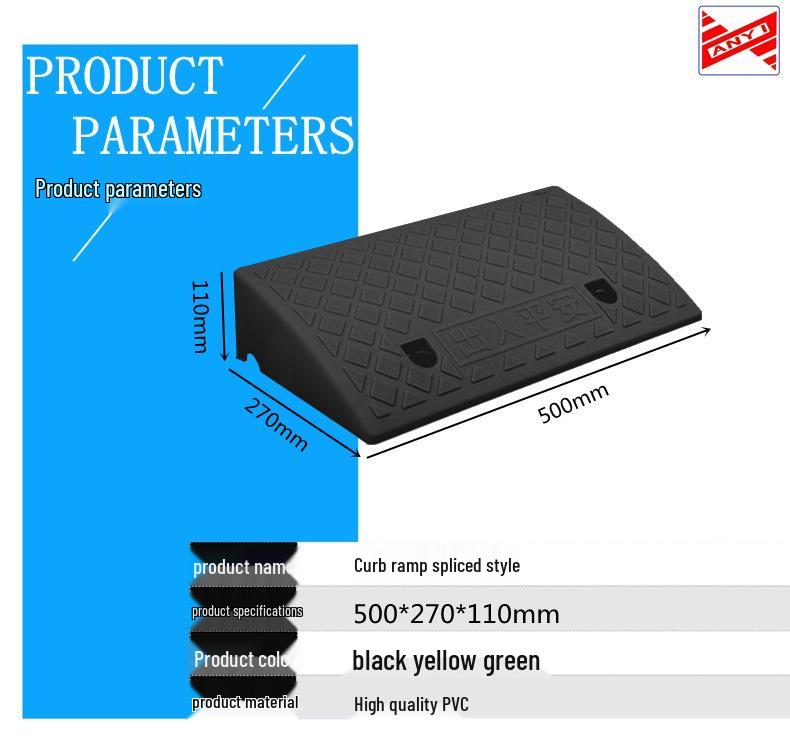 Portable Curb Ramp Triangle Pad for Cars