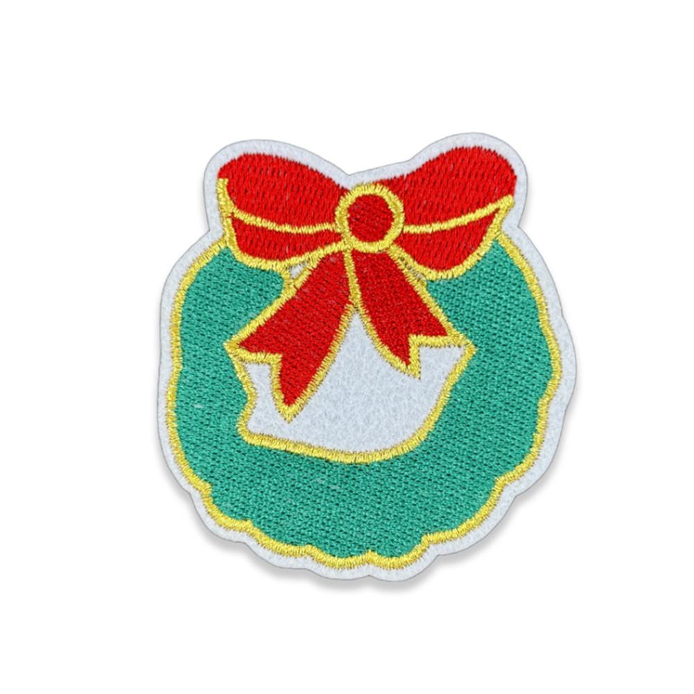 Christmas Embroidered Patches Repair Patch Self Adhesive Patch Cartoon Santa Claus Appliques For Apparel Bags Accessories