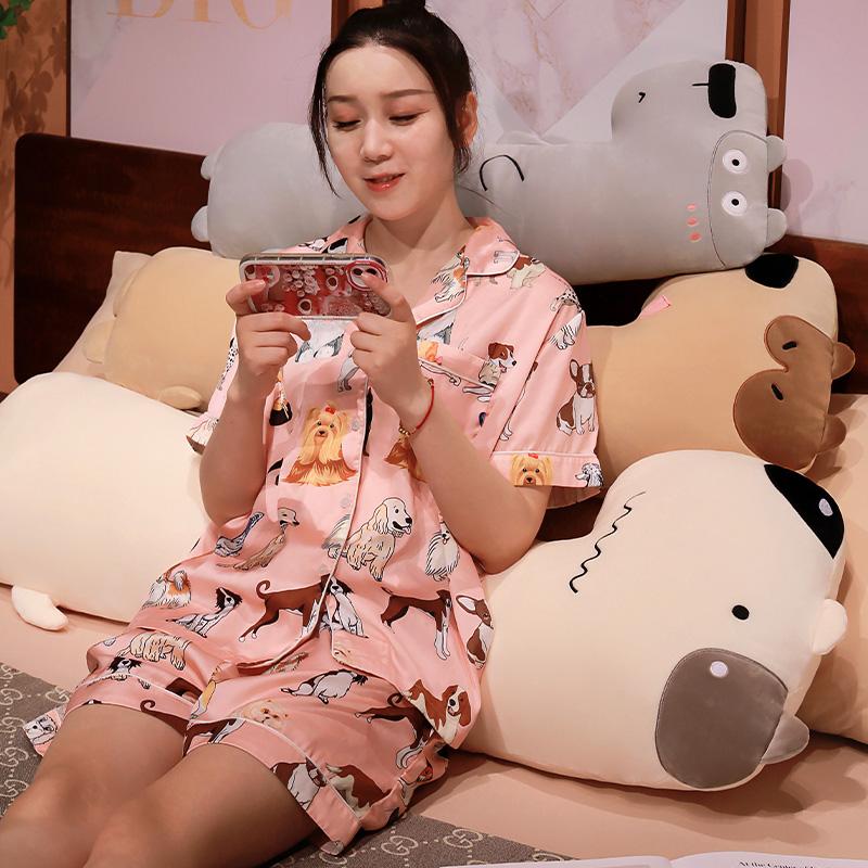 Creative Long Dog Plush Pillow Soft Stuffed Toys Cartoon Animal Puppy Doll Nap Sleep Hug Pillow Cushion Birthday Gift for Kids
