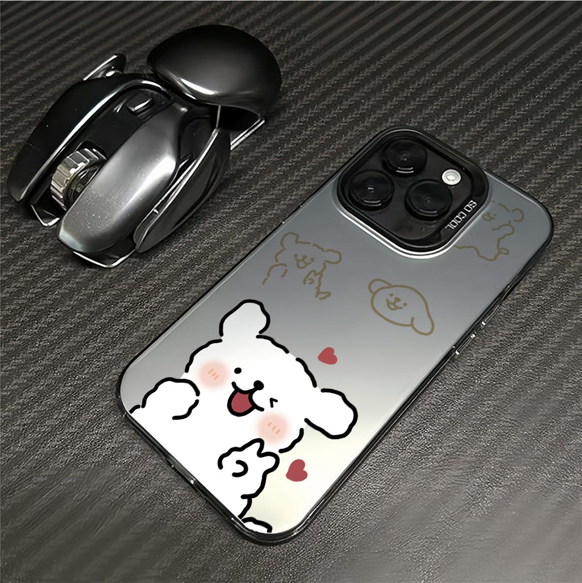 

Cartoon Cute Puppy Paired Couple Phone Case For iPhone 11 12 13 14 15 16 Pro Max XR X XS Mini 8 7 Plus SE 2020 Mobile Case Funda iphone 13 mini