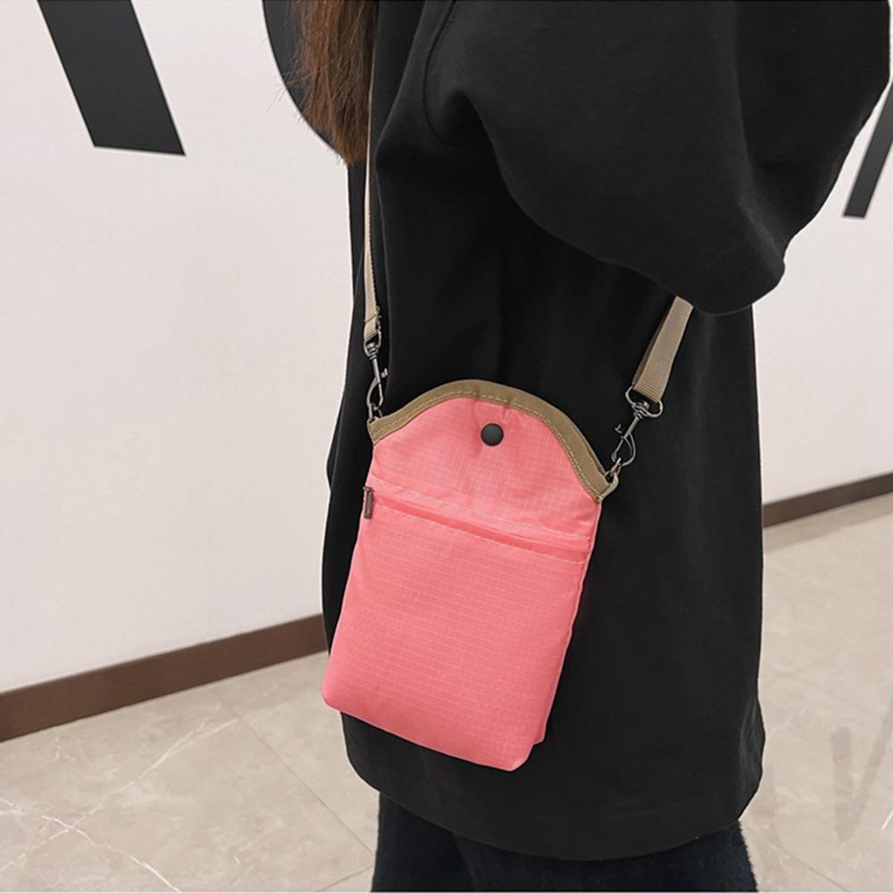 Casual Mini Square Bag Large Capacity Mobile Phone Bag Storage Purse Nylon Crossbody Bag Outdoor