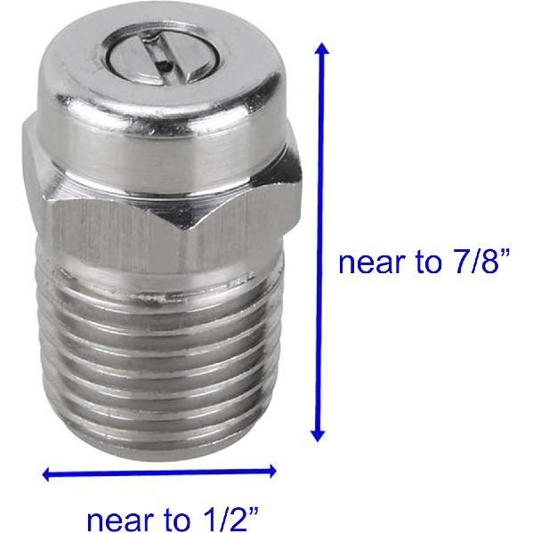 M MINGLE Universal Replacement Nozzle, Pressure Washer Water Broom, Surface Cleaner, 25 Degree, Orifice 1.5, 1/4 Inch NPT Male Fitting, 4000PSI