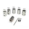 45# Steel Rigid Shaft Coupler, 3-10mm Inner Diameter Motor Transmission Connector Sleeve DIY Mechanical Motor Accessories