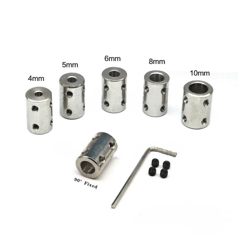 3/4/5/6/6.35/7/8/10 45# Steel Rigid Shaft Coupling Coupler Motor Transmission Connector Sleeve DIY Motor Parts