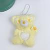 Cartoon Cute Bear Doll Plush Toy Keychain Small Pendant Children Xmas Gift Girl Heart Bag Ornament Keyring