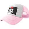 I Love Hot Moms Trucker Hat Funny Mesh Baseball Snapback Cap for Unisex and Women