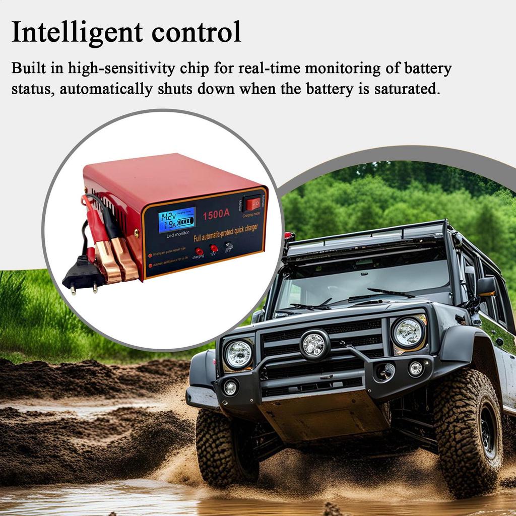 Battery Charger Trickle Charger For Car Battery Fast Charging Portable Compressor Safety Protection For RV Tractor Marine Truck