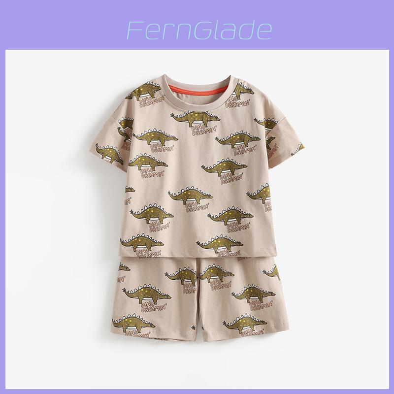 Boys Summer Outfit Cotton Short Sleeve Tshirt And Shorts Set For Kids Ages 3 To 8