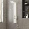 Shower panel - VIDAXL - Thermostatic mixer - Aluminum - Chromed - Hand shower included