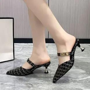 Pointed Toe Mules Fashion Women Slippers Casual Women's Shoes Women High Heels Elegant Ladies Outdoor Slide 2026