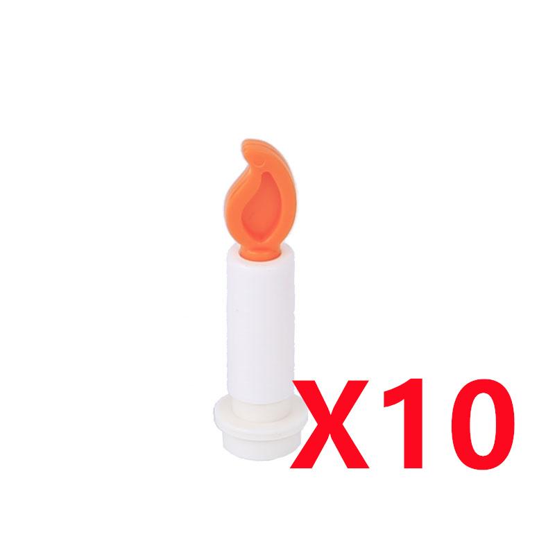 MOC Building Blocks Bonfire Flame Medieval Wine Bottle Accessories Set Candlestick Model Mini Brick Compatible Toy Gift DIY X019