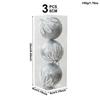 3Pcs/Set Shiny Christmas Ball 8CM Xmas Ornament Ball Durable Christmas Tree Balls  Home