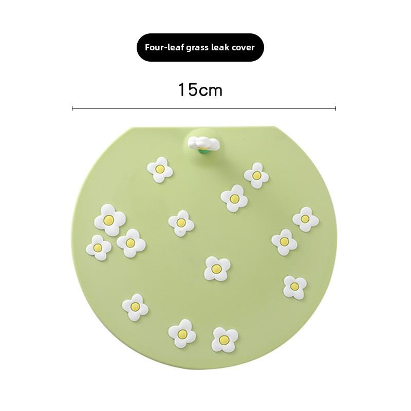 

Soft Rubber Floor Drain Cover, Sewer Drain Anti-odor Device, Bathroom Insect-proof and Clogging Device, Anti-reverse Odor Wonder Four-leaf clover