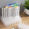 Portable Plastic Art Supply Organiser with Handle Multi Compartment Marker Storage Box For Neat Desktop Arrangement