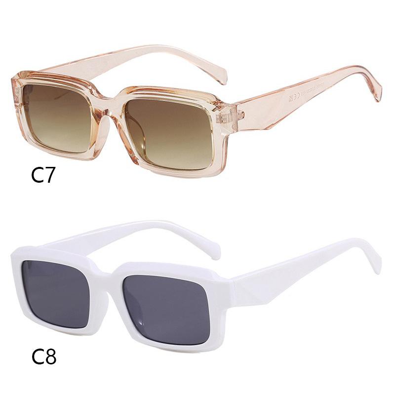 Retro Simple Square Sunglasses Women Men Personality Fashion Classic Sun Glasses Street Photography Glasses