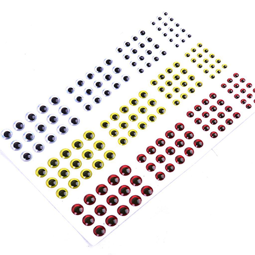 183pcs//lot Fish Eyes 3D Holographic Fishing Lure Fly Tying Jigs Crafts 3//4//5//6mm