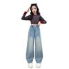 Girls' Loose Wide-Leg Jeans - Spring/Autumn 2025 Fashionable Children's Trousers