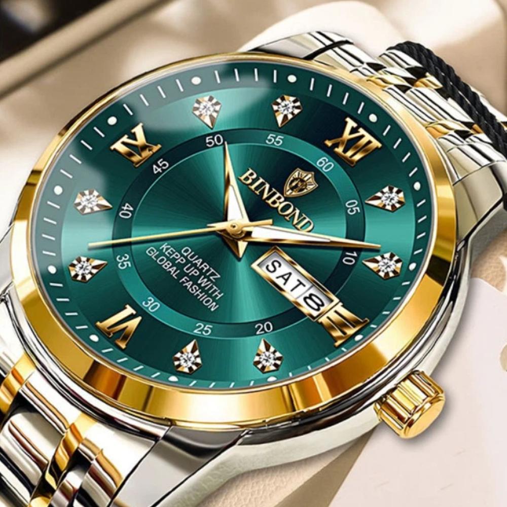 BINBOND Top Brand Luxury Fashion Watch Men 3ATM Waterproof Date Clock Sport Watches Mens Quartz Wristwatch
