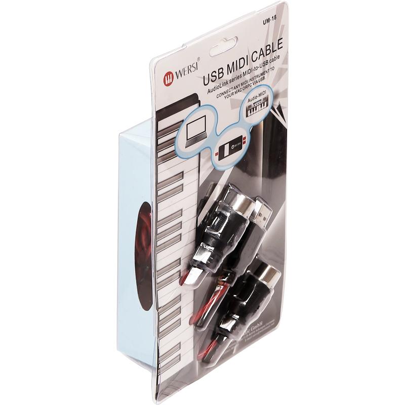 USB IN-OUT MIDI Cable Converter, Professional PC/ Laptop/ Mac To Music Keyboard Adapter Cord for Home Pinao Music Studio