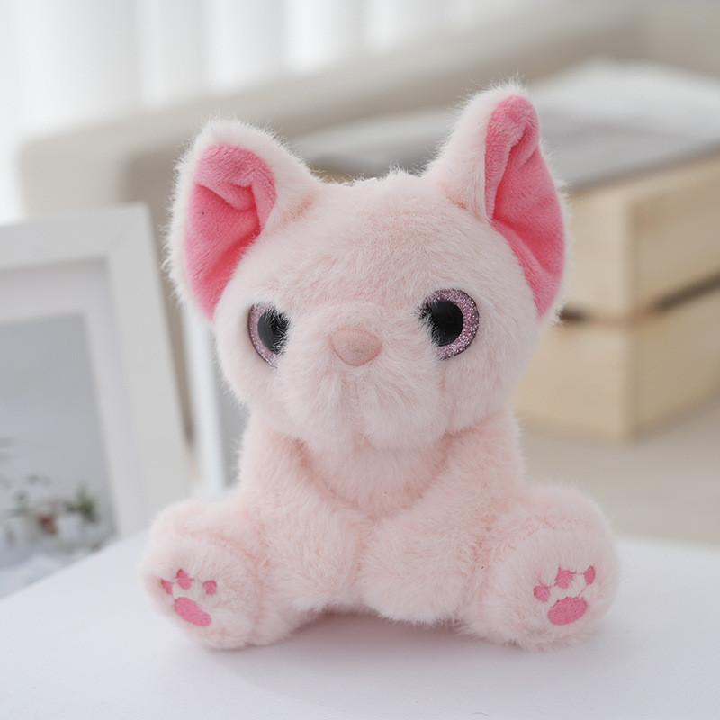 

Adorable Realistic Cat Plush Keychain Soft Cartoon Stuffed Animal Doll For Bags рожевий