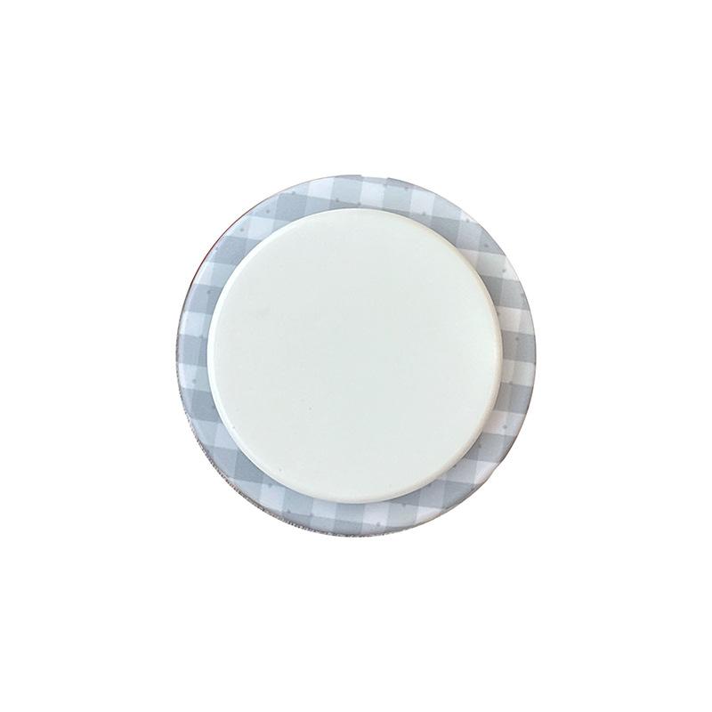Plaid Simple Round Mobile Phone Airbag Bracket Magnetic Suction Telescopic Ring Wind Desktop Watching Drama Support