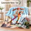 Pippi Longstocking Custom Name Flannel Throw Blanket Soft Warm for Sofa Bed Indoor Home Use